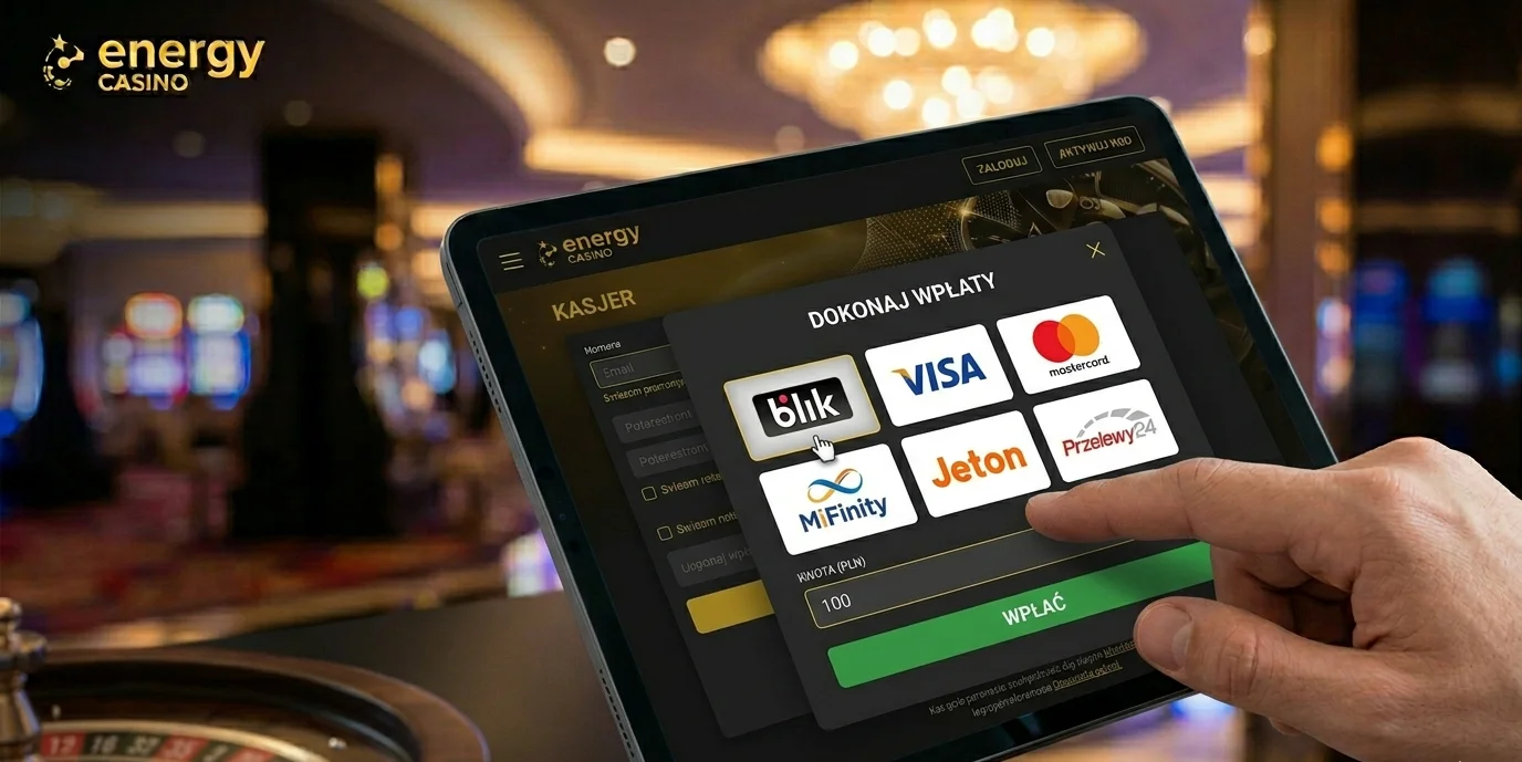 Energy Casino kasa — wpłata przez BLIK, Visa i Mastercard
