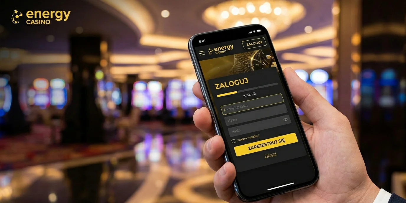 Energy Casino logowanie — formularz logowania na telefonie