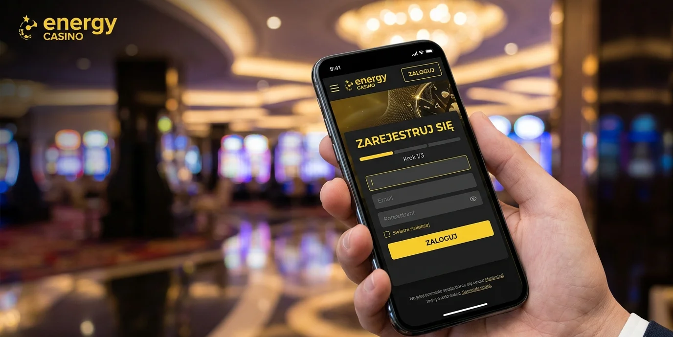 Energy Casino rejestracja — formularz na telefonie